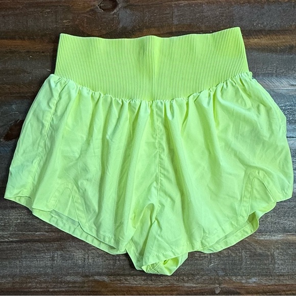 FP Movement Free People Shorts Sour Citrus Neon Yellow  NWT - Picture 1 of 6